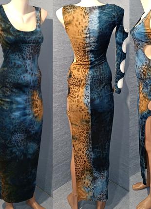 Сукня Lieblein Mode Design виріз відверте довге трикотаж стрейч