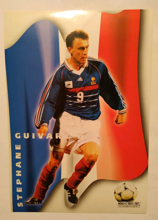 Постер 21×30см Стефан Гіварш футболіст збірної Франції 1998р.
