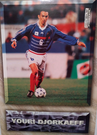 Постер 21×30см Юрі Джоркаєфф футболіст збірної Франції 1998р.