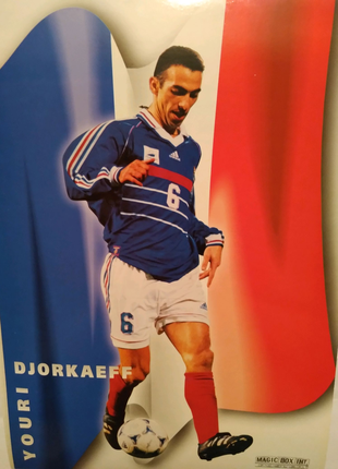 Постер 21×30см Юрі Джоркаєфф футболіст збірної Франції 1998р.