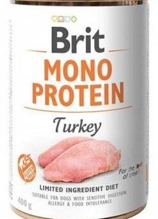 Консерва Brit (Брит) Mono Protein Turkey Консервы для собак с ...