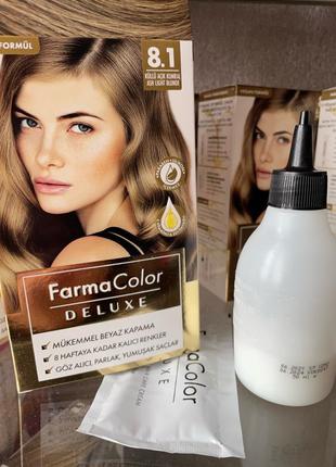 Крем-фарба для волосся farma color deluxe попелястий світлий бло.