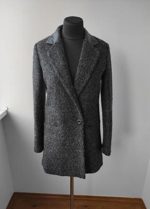 Полушерстяное буклированное пиджак пальто l р от firetrap