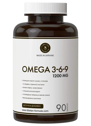 Омега 3-6-9 комплекс Omega 3-6-9 1200 мг 90 капсул Тибетська ф...
