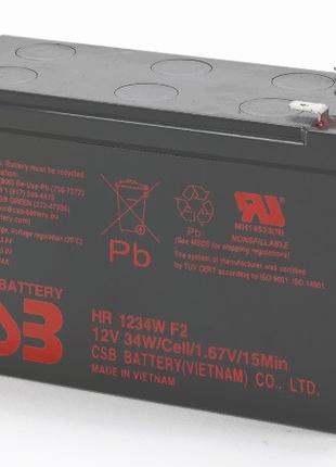 Акумуляторна батарея CSB 12V 9Ah (HR1234WF2) (код 84408)
