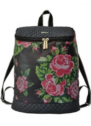 Рюкзак женский с розами. городской рюкзак. наплічник жіночий