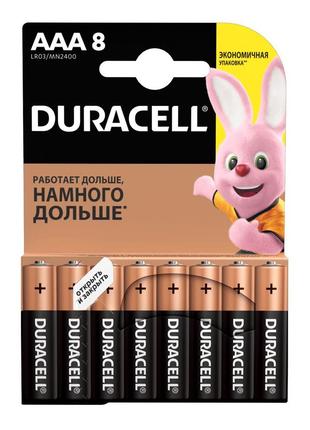 Батерейка Duracell AAA MN2400 LR03 900mAh 8 шт (U0059861)