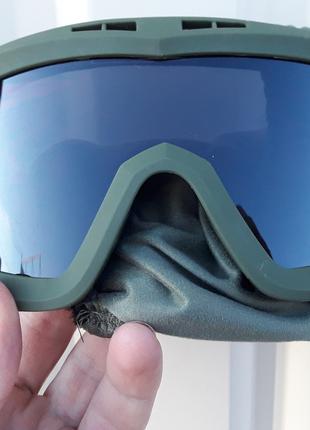 Тактические очки Оливковые с тремя стеклами