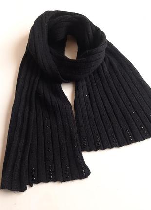 Чорний шарф 160х20см