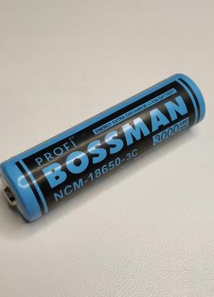 Аккумулятор BOSSMAN Li-Ion 18650 3,7V 3000 mAh, выпуклый плюс