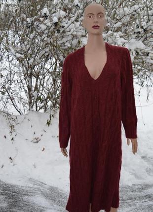 Зимове плаття, ручна робота, спиці, xxl\44\52
