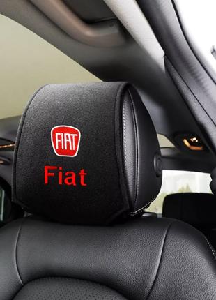 Чехол на подголовник с логотипом Fiat 2шт