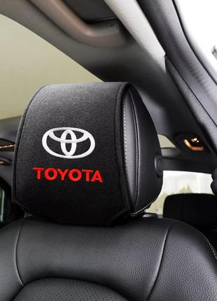 Чехол на подголовник с логотипом Toyota 2шт