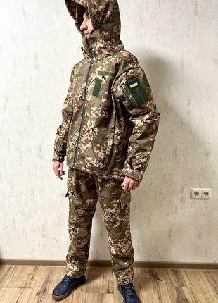 Куртка та штани SoftShell софтшелл костюм весна. Піксель ЗСУ. ...