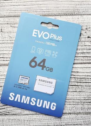 Карта пам'яті Samsung microSDXC UHS-I Card Evo Plus 64GB 10 Cl...