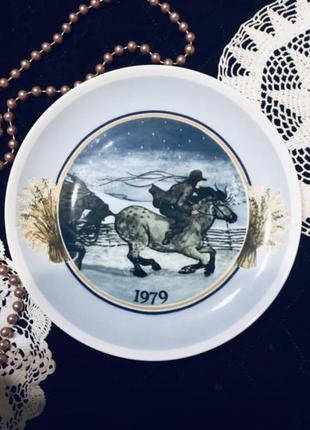 🔥 тарелка 🔥 коллекционная винтаж швеция рождественская