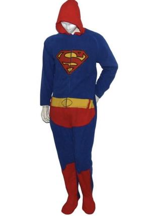 Супермен кигуруми слип пижама человечек флис