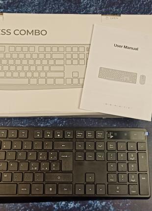 Комплект беспроводной клавиатуры и бесшумной мыши PC230A б/у