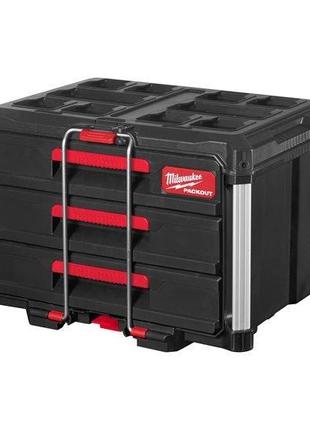 Ящик с 3-мя выдвижными отсеками MILWAUKEE PACKOUT DRAWER BOX 4...