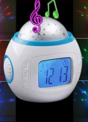Музыкальные электронные часы-ночник с проектором
