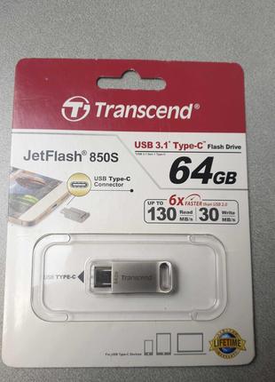 Карта флэш памяти Б/У USB 3.1 Flash 64GB Transcend JetFlash 85...