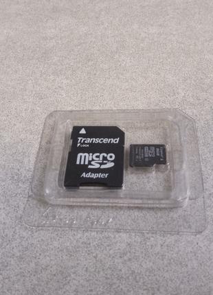 Карта флэш памяти Б/У MicroSDHC 8Gb Kingston (Class 4) + Adapt...