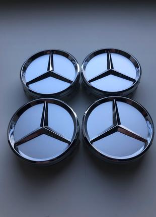 Колпачки заглушки на литые диски Мерседес Mercedes 61мм