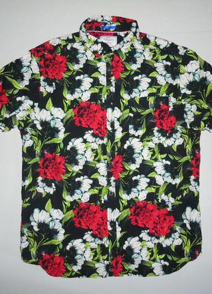 Рубашка гавайская zipcode cotton гавайка l