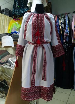 Жіноче плаття вишиванка з поясом 60 62