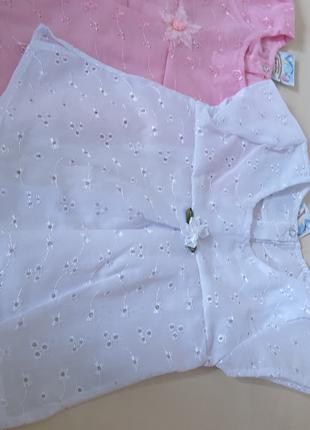 Летнее детское платье для новорожденной хлопок Батист размер 5...