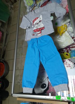 Пижама детская для мальчика байка Новый Год 110 116 122