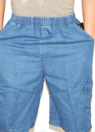 Мужские джинсовые шорты с карманами большие размеры 52 54 56 5...