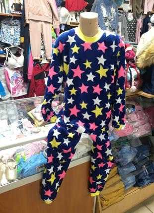 Подростковая женская Махровая пижама для девочки 152 158 164