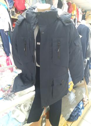 Зимова Термо Куртка пальто для хлопчика р.134-164