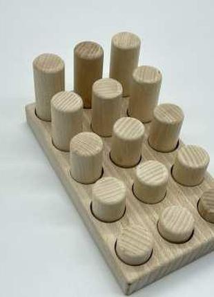 Конструктор дерев'яний для дітей (17х10х7см) на 15 деталей з н...