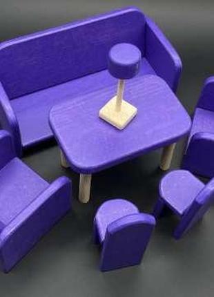 Лялькові меблі для дітей ручна робота (фіолетовий колір) меблі...