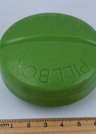 Бокс для таблеток круглый, зеленый (на 4 отсека) арт. 03327