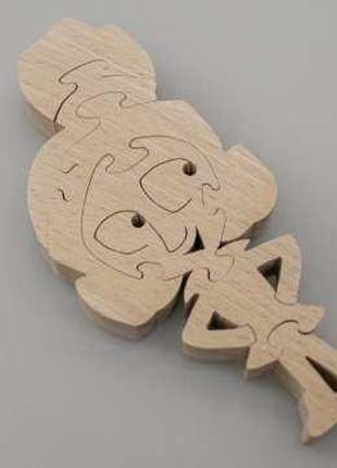 Дитячий дерев'яний фігурний пазл персонаж із мультфільму "Фікс...