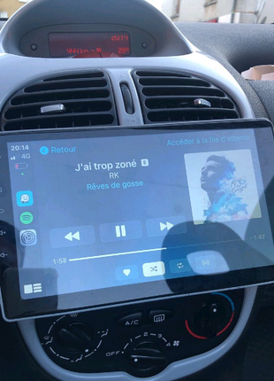 Магнітола Peugeot 206, Bluetooth, USB, GPS, WiFi, Android