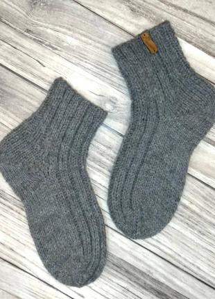 Теплые шерстяные носки 36-37 р - домашние носки - зимние вязан...
