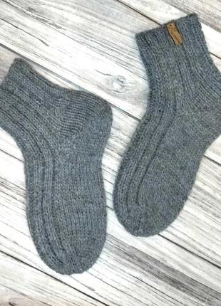 Теплые шерстяные носки 35-36 р - домашние носки - зимние вязан...