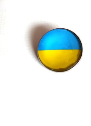 Круглая брошь прапор украины флаг