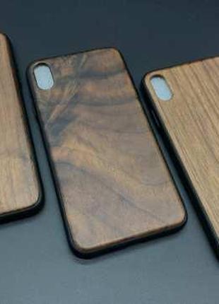 Дерев'яний чохол на смартфон iPhone XS MAX протиударний "Горіх...
