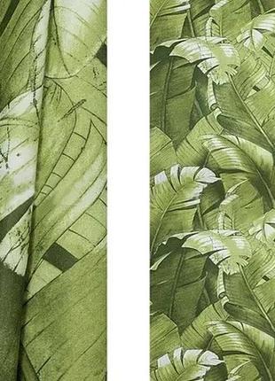 Порт'єрна тканина для штор жаккард зеленого кольору