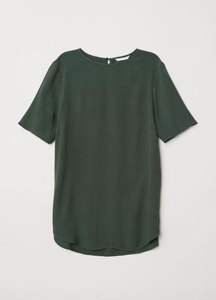 Зеленая блузка с коротким рукавом
