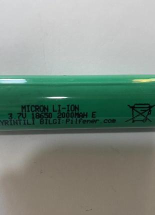 Аккумулятор MICRON LI-ION 3.7U 18650 2000MAH E