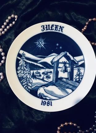 🔥 тарелка 🔥 настенный винтаж коллекционная швеция рождественская