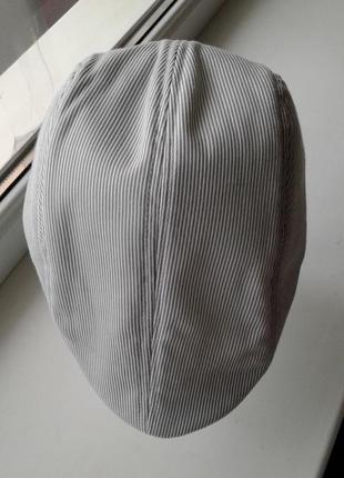 Брутальна кепка-пальбашка, сіра смужка grey stripe 5...