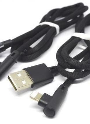 05-11-007BK. Шнур USB штекер А - штекер iPhone (Lightning) угл...