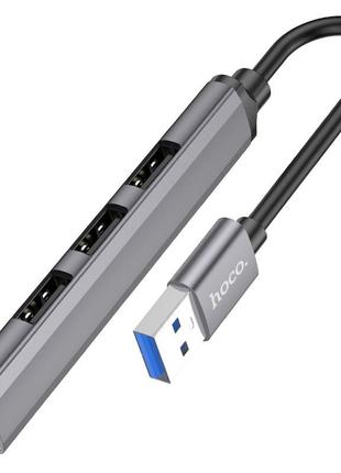 USB хаб расширитель HUB адаптер HOCO Mini 4-in-1 converter (US...